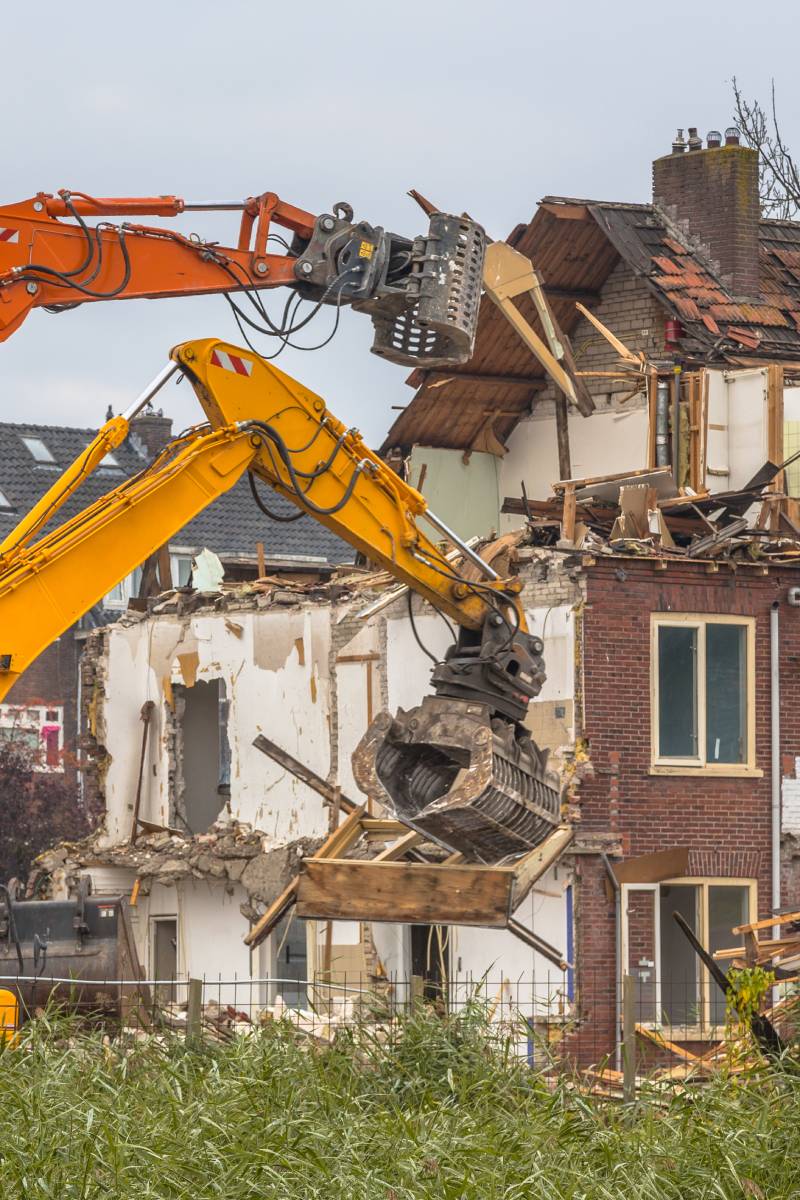 Two Demolition cranes at work Demolition Company Northern Beaches, House Demolition Northern Beaches, Residential Demolition Northern Beaches, Commercial Demolition Northern Beaches, Demolition Services Northern Beaches, Asbestos Removal Northern Beaches, Council Demolition Permits Northern Beaches, Site Preparation Northern Beaches, Strip-Out Services Northern Beaches